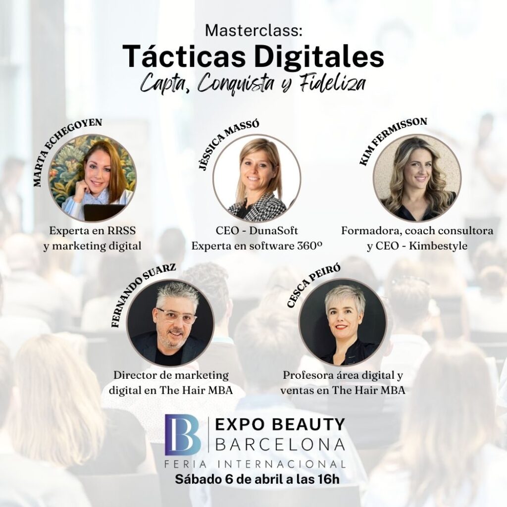 Masterclass sobre tácticas digitales en ExpoBeauty Barcelona 2024